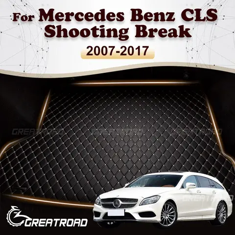 메르세데스 벤츠 Mercedes Benz CLS Shooting Break (5 Seats) X218 2007-2017 2016 2015 2014 2013 2012 2011 2009 2008 2007 슈팅 브레이크용 자동차 트렁크 매트,카고 라이너 카펫 인테리어 부품 액세서리 커버