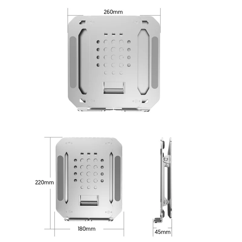 -Border dudukan Notebook Aloi aluminium, pendukung lipat ekspansi horisontal Desktop Universal