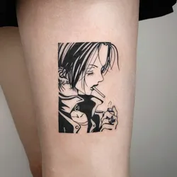 Anime Nana Temporary Tattoos Cartoon Waterproof Fake Tattoo Sticker Body Art Small Size Tattoo for Woman Men Arm Hand