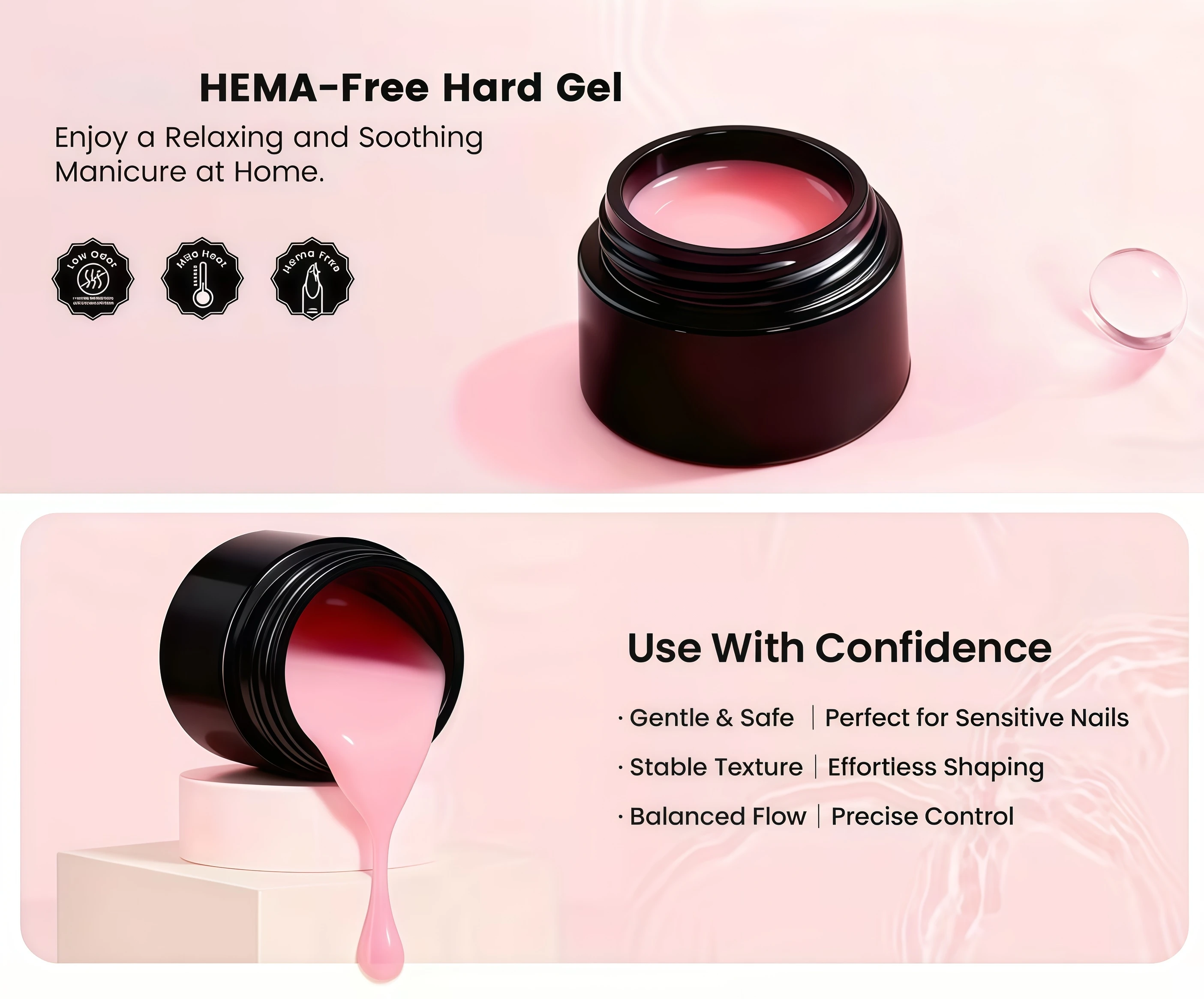 Builder Gel Jelly White Nude Pink Sculpted Gel High Hardness for Nail Extension Broken Repair Protection Durable for Home Salon