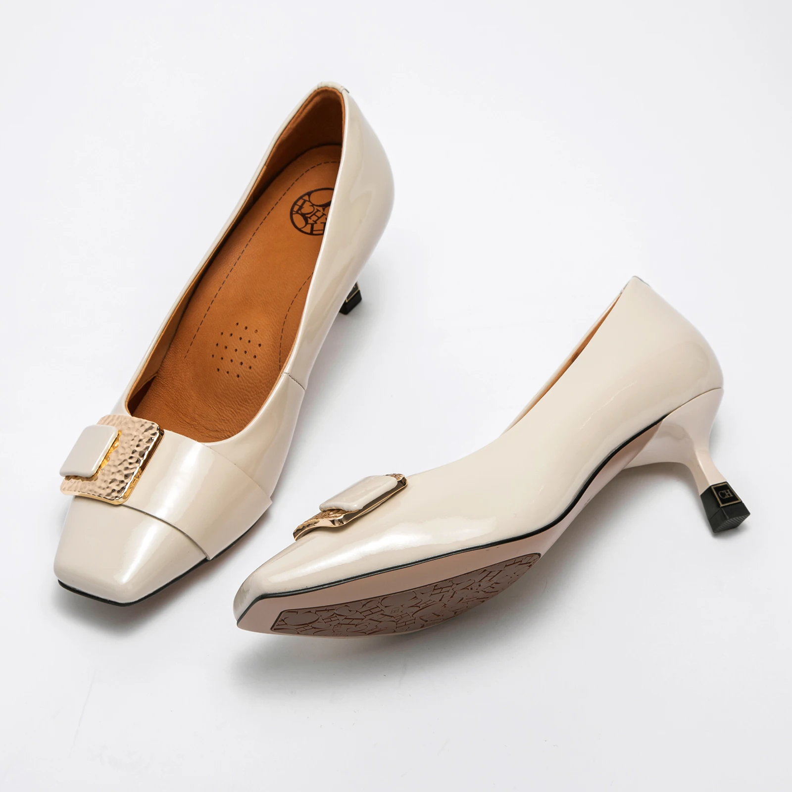 C-H Women's High Heels 2026 New Beige High Quality Evening Shoes Comfortable, Breathable, Arch Support