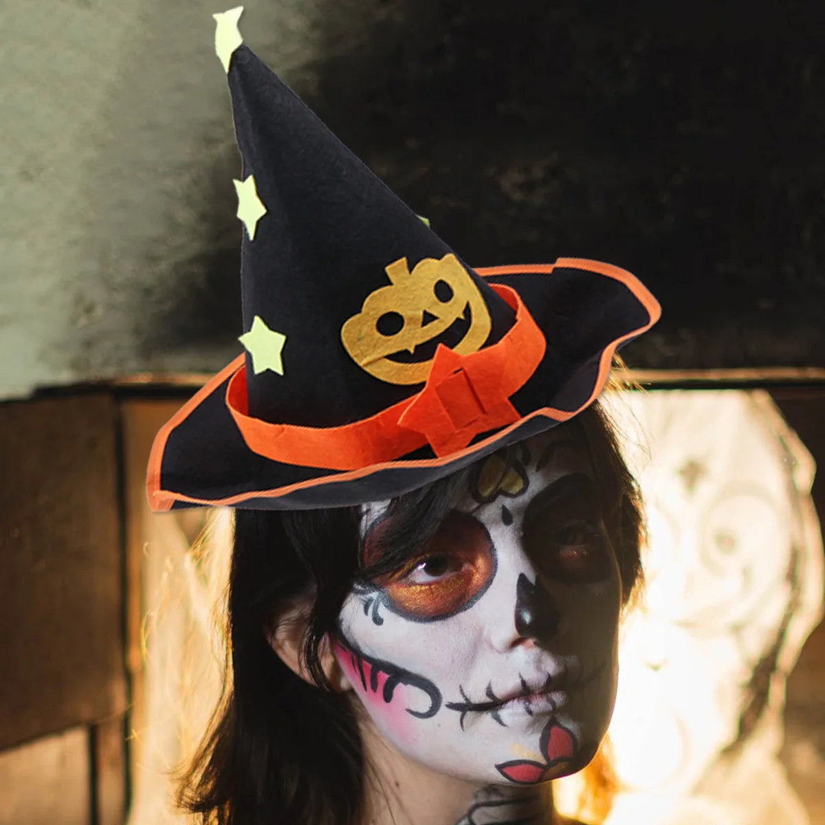 

Halloween Witch Hat Black Costume Accessory Dress Up Party Masquerade Festival Cosplay Lightweight Easy Wear Perfect For Adults