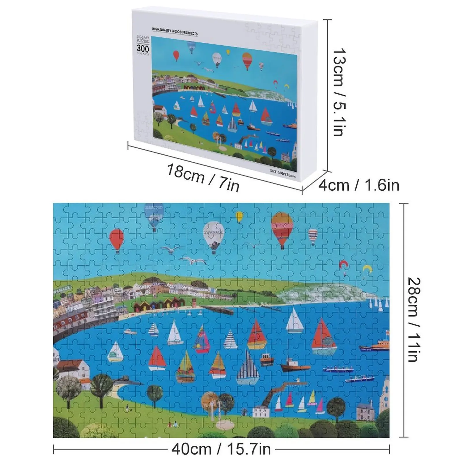 Swanage, Dorset Puzzle, individuelles Spielzeug für Kinder, individuell mit Fotopuzzle