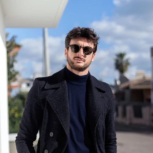 Imagen 2 del producto ZENOTTIC Gafas de sol con clip de estilo retro para hombres y mujeres, gafas circulares antiluz azul, clips polarizadores