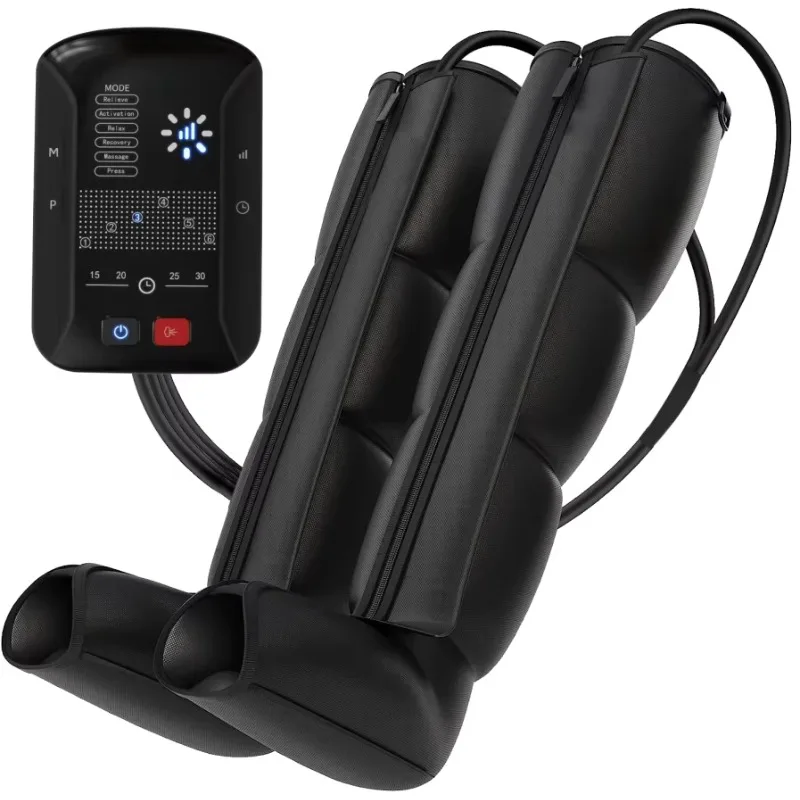 8 Chamber Air Compression Massage Boots Pneumatic Leg Massager With Smart Control for Athlete Running Gym Muscle Recovery
