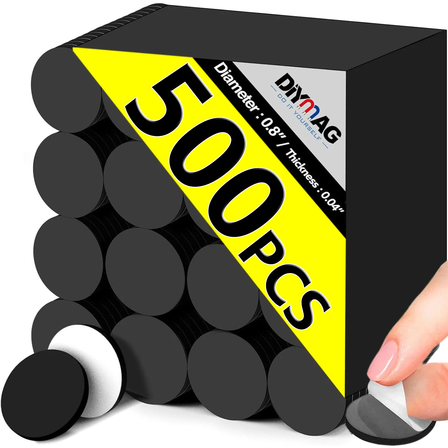 50-500 قطعة ورقة نقطة مغناطيسية مربعة مستديرة ذاتية اللصق ملصق مغناطيسي لمكتب الثلاجة المنزلية ملصقات ناعمة يدوية الصنع #1