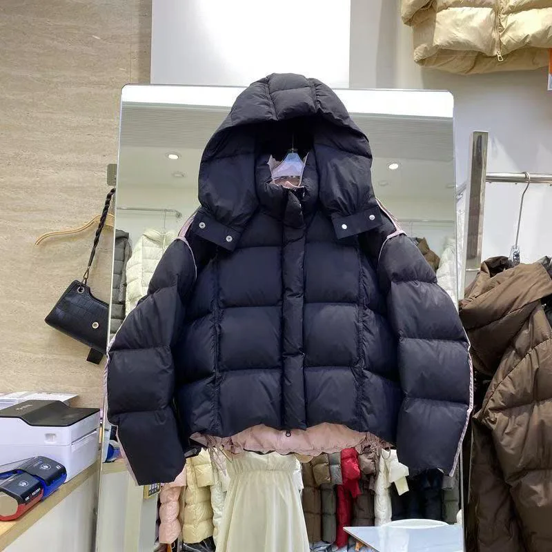 2026 new fashion puffs warm and thick large profile short duck down jacket women's clothing in winter
