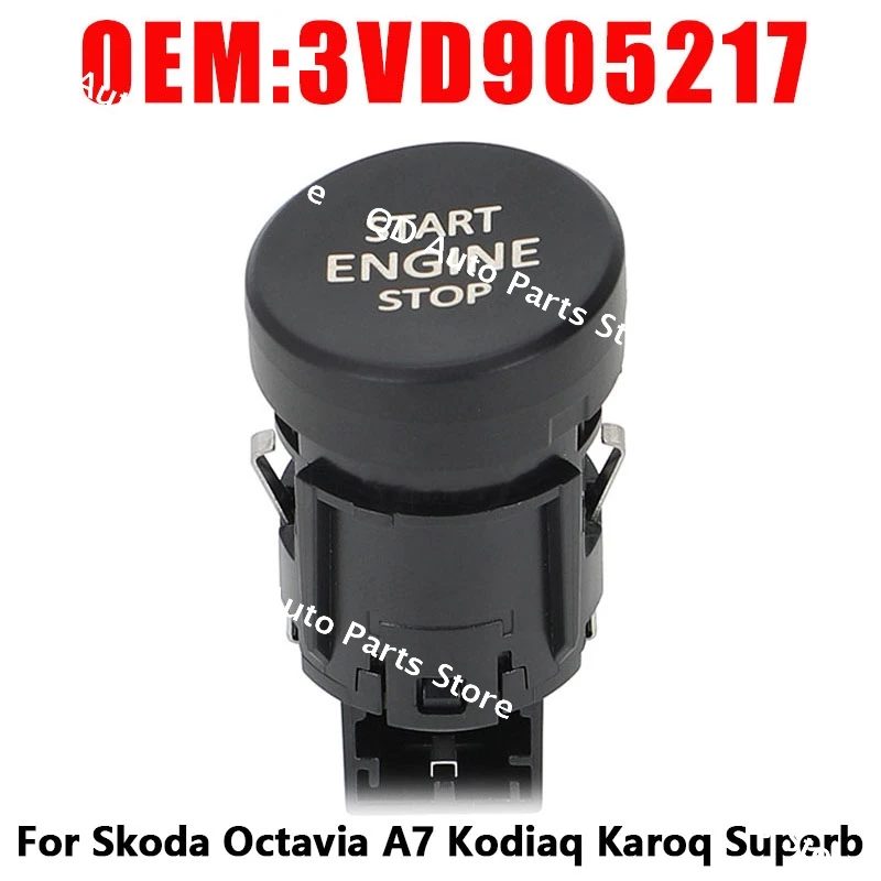 

Для Skoda Octavia A7 Kodiaq Karoq Superb 3V: Кнопка запуска двигателя (1 шт.), OEM: 3VD 905 217, 3VD905217