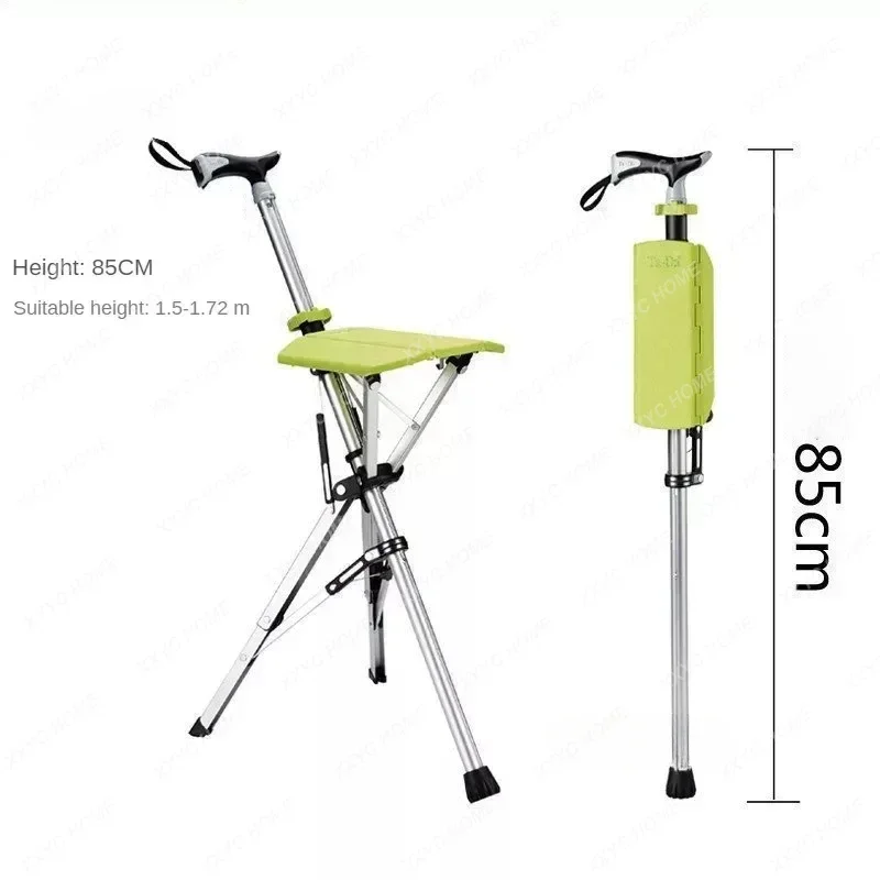 Walking Aid for The Elderly and Disabled Multifunctional Folding Cane Chair Lightweight Elderly Climbing Aid Cane Stool P