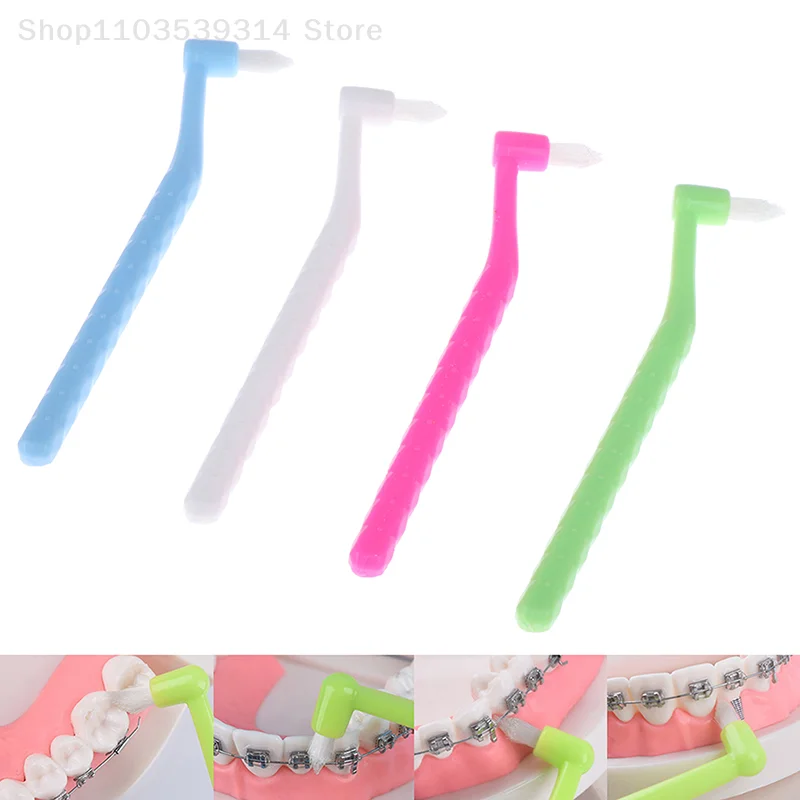 1Pc Orthodontic Interdental Brush Single-Beam  Teeth Cleaning Toothbrush  Care Tool Small Head Soft Hair