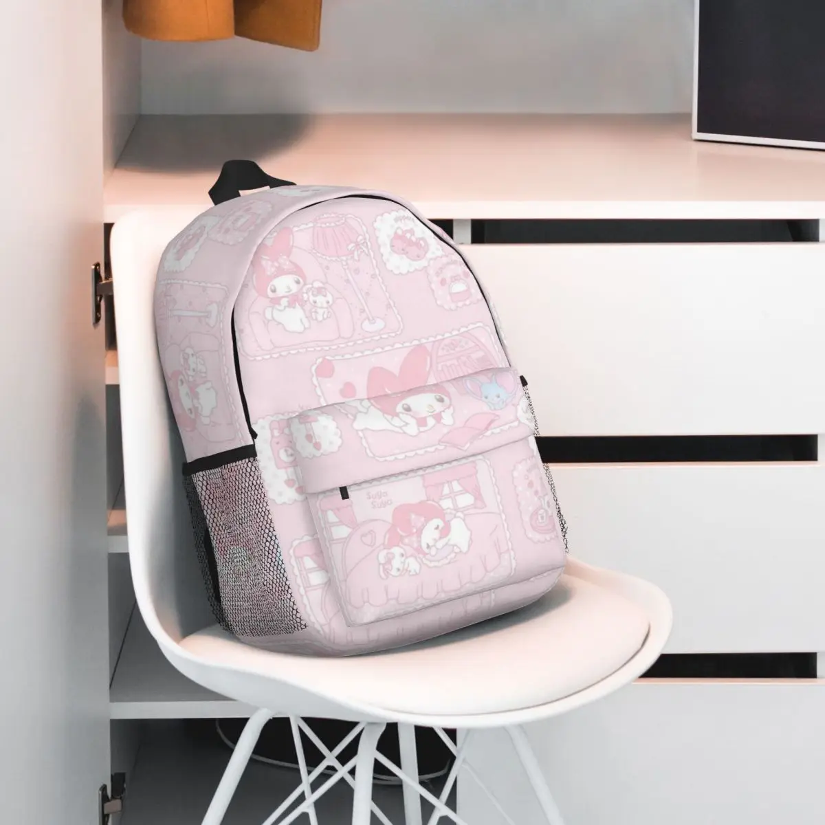 My Melody-mochila escolar con estampado, morral ligero de 15 pulgadas, nuevo patrón de moda