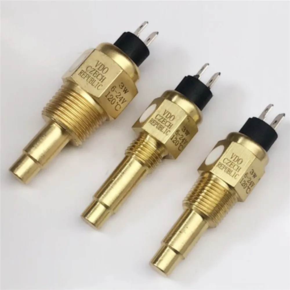 6-24v 120Degree VDO Temperature Sensing Plug 21/17mm 2Plug Water Temperature Sensor M14 * 1.5/ 3/8NPT/ 1/2NPT