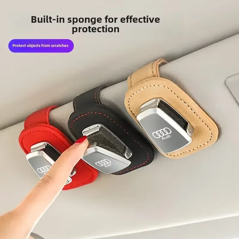 Auto Brillenetui Clip Aufbewahrung Innenmodifikation für Audi A1 A3 A4 A5 A6 A7 S3 S4 S5 S6 RS3 RS4 RS5 RS6 Q2 Q3 Q5 Q7 Q8 TT