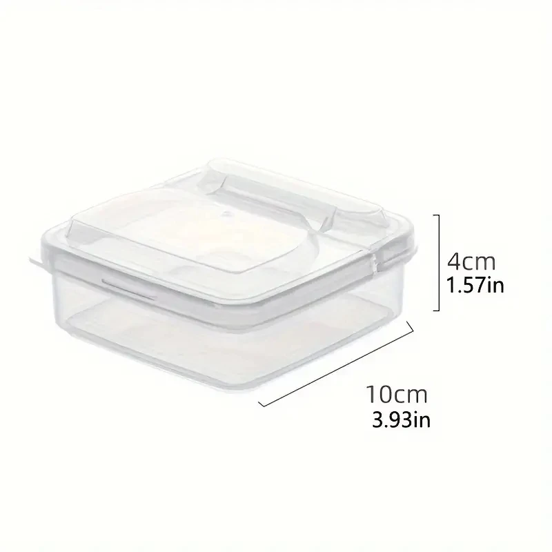 Clear cheese slice storage box Refrigerator fruit crisper clamshell butter block dispenser box