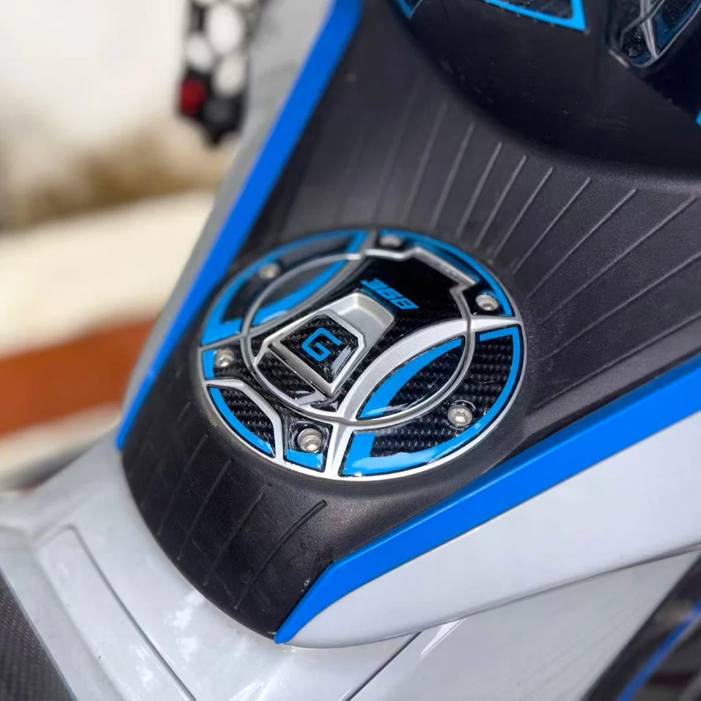 

For ZONTES 368G 2024 2025 2026 ZT368G Motorcycle Accessories Oil Tank Stickers 3D Carbon Fiber Style Color Sticker 368 G Logo