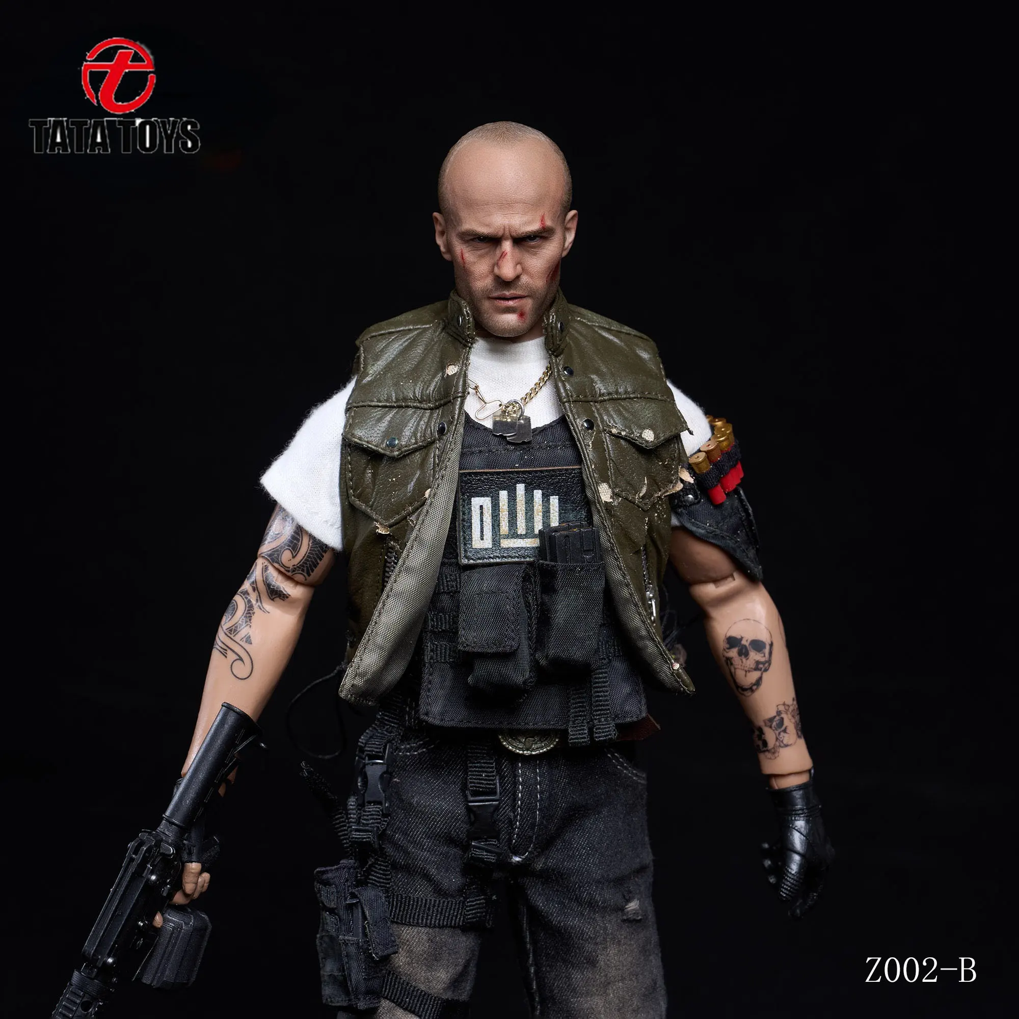 

Z6TOYS Z-002 1/6 European Male Bald Head Sculpture Carving Model Fit 12'' Soldier Action Figure Body Dolls