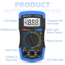 HP-4070L Digital LCR Meter Inductance 20MH-20H Resistance Capacity Meter 2000pF~200μF Ohm Meter 20Ω~2000MΩ Capacitance Meter