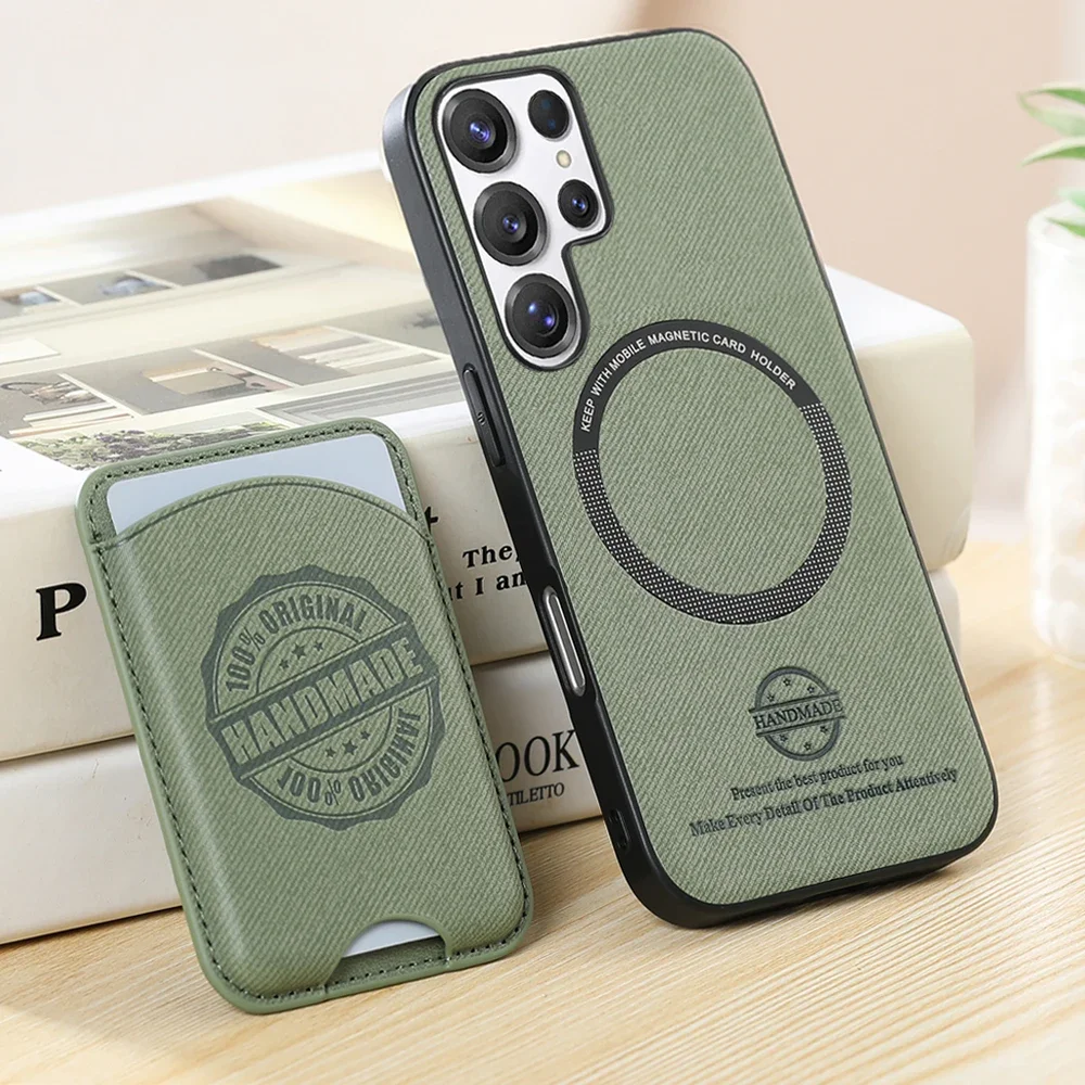 

Роскошный чехол Pop для Samsung S25 Ultra Edge 2025 2в1, съемный кожаный чехол для карты Galaxy S25 Plus S24 S23 S22 S21 FE 25 Магнит