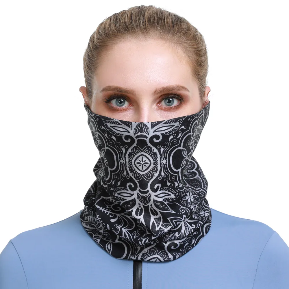 Mode Paisley motif conception sans couture Bandanas pour femme coiffure sport masque facial cyclisme cagoule foulard femme