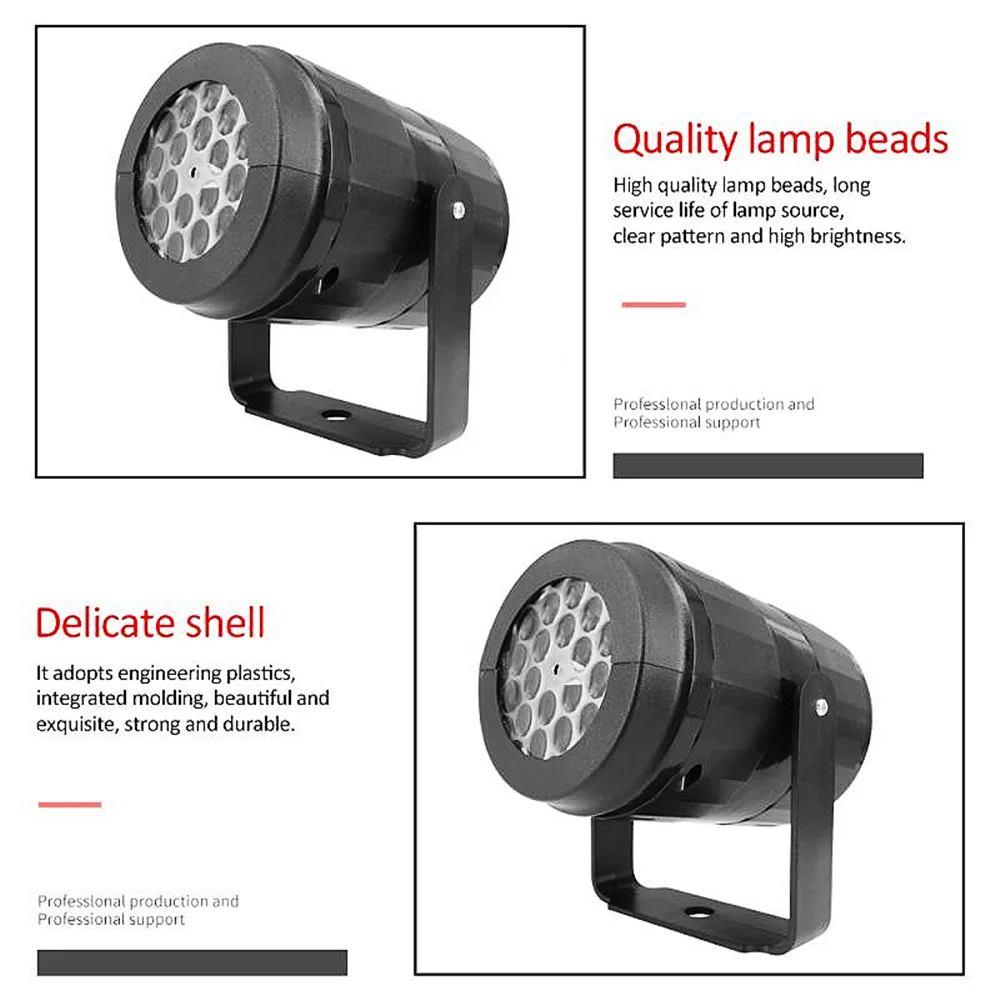 โปรเจคเตอร์ LED 16 รูปแบบลวดลายคริสต์มาส สี RGB หมุนได้แบบไดนามิก สำหรับเทศกาลวันหยุดปีใหม่ ฉายภาพคริสต์มาส ตกแต่งภายใน