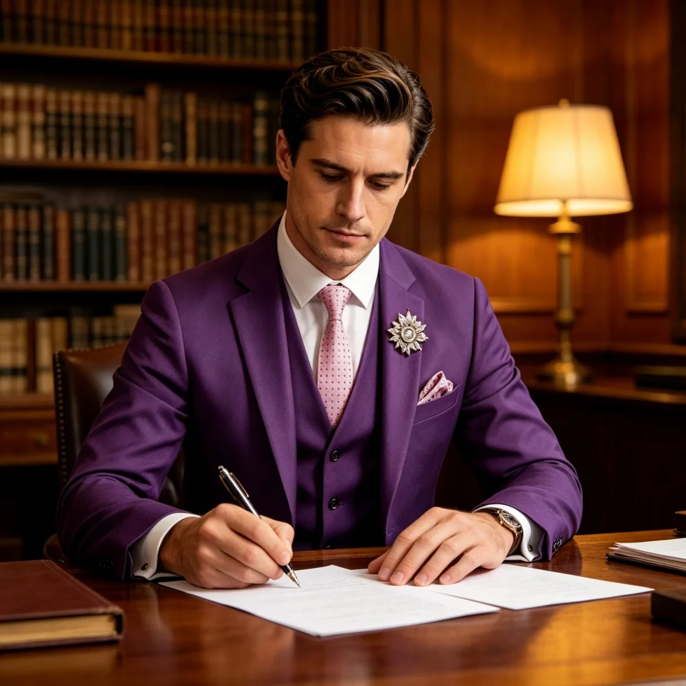 

Men's Classic Wedding Suit Set Executive Style Properly Tailored Justened Coat Best Man Formal Ceremony Attire