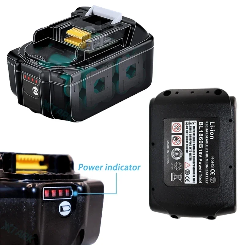 Genuine With Charger BL1860 Rechargeable Battery 18V 8000mAh Lithium Ion for Makita 18v Battery 8Ah BL1850 BL1880 BL1860B LXT400