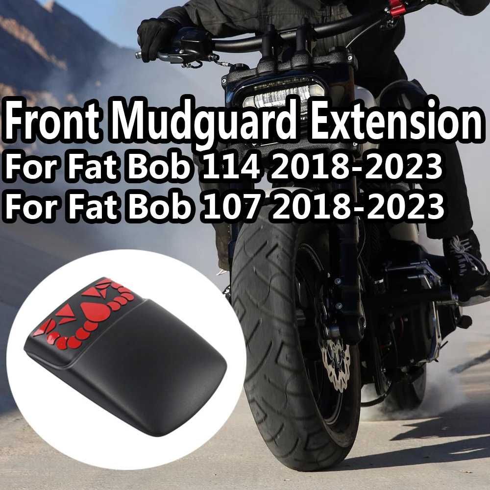 Pasuje do Harley Davidson Fat Bob 114/Fat Bob 107 2018-2023 Nowe akcesoria motocyklowe Przedłużenie przedniego błotnika
