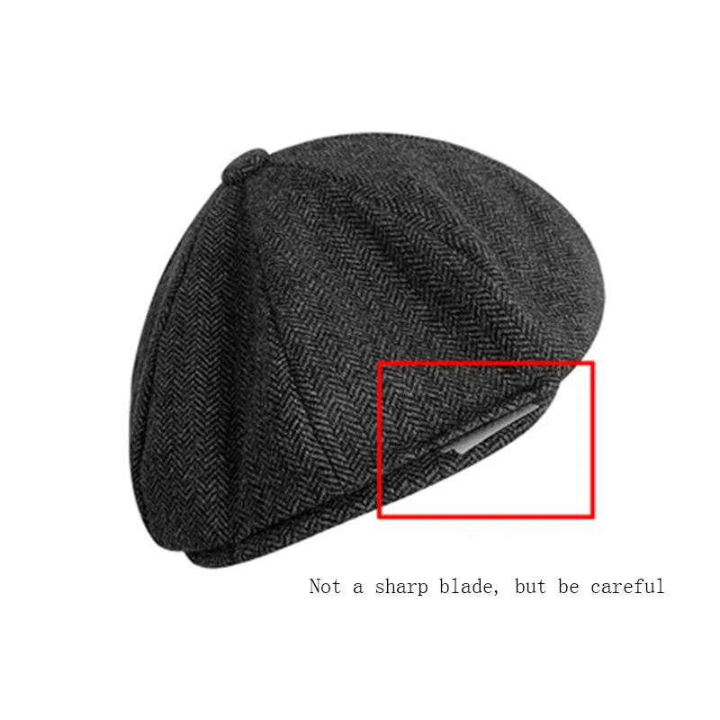 Vintage Men\'s Newsboy Cap With Blades Peaky Hats Women Men Berets Classic Woolen Octagonal Caps Casual Gatsby Flat Hat NZ297