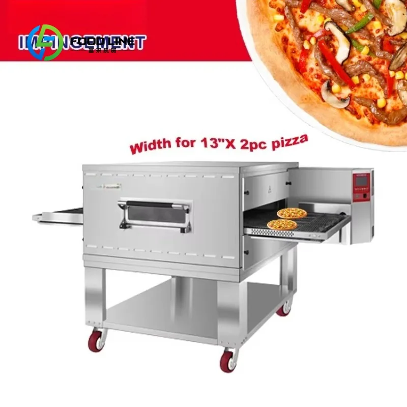 Customized tunnel pizza oven conveyor impinger oven 26 inch stackable stainless steel double triple layer baking equipment