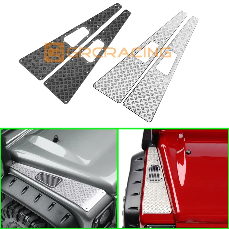 1 Pair Metal Skid Plate Decorative Piece for 1/10 RC Crawler Car Traxxas TRX4 Defender Upgrade Parts