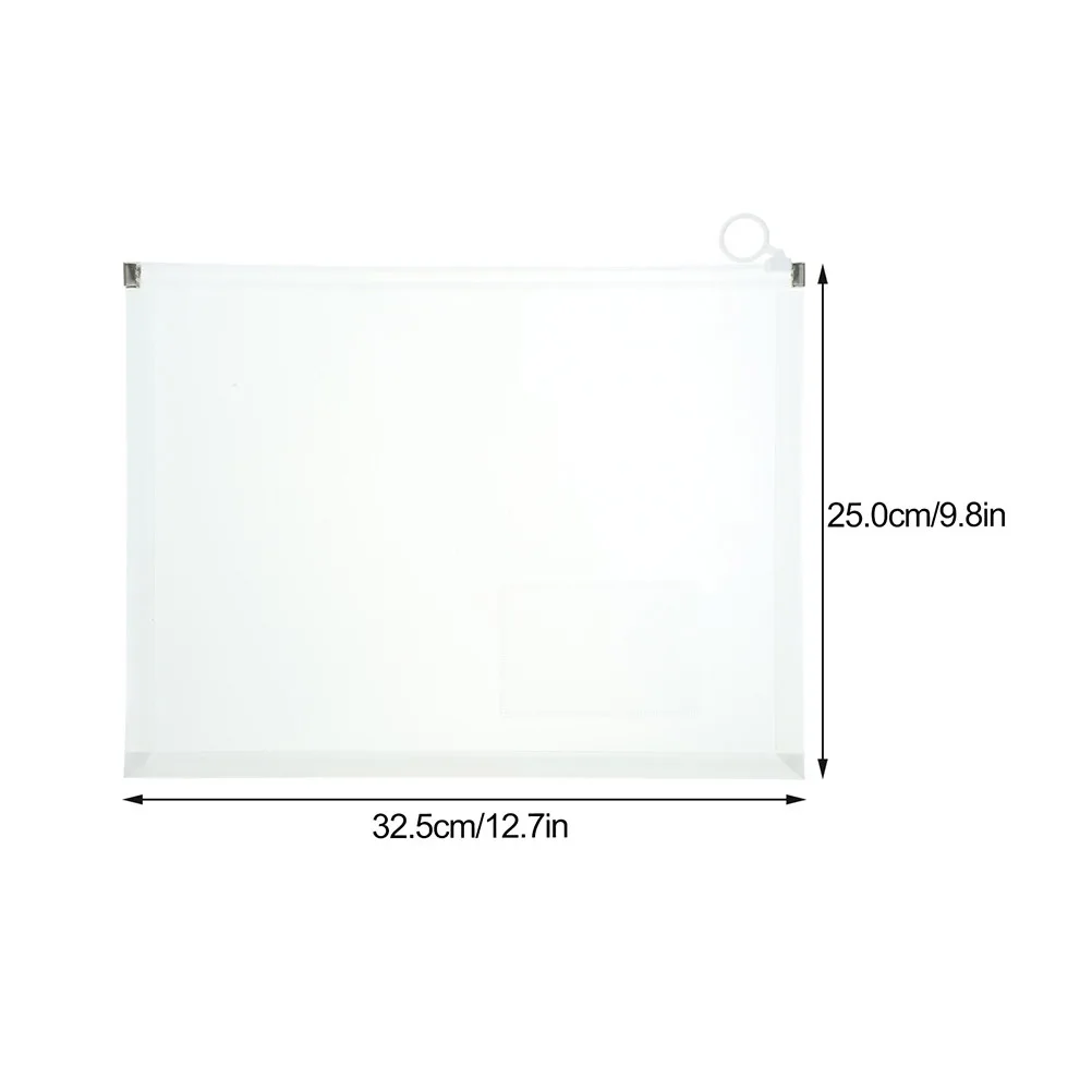 3Pcs Document Organizer PP Plastic File Folders A4 Large Capacity Thick File Storage Bags Office Document Holders Clear