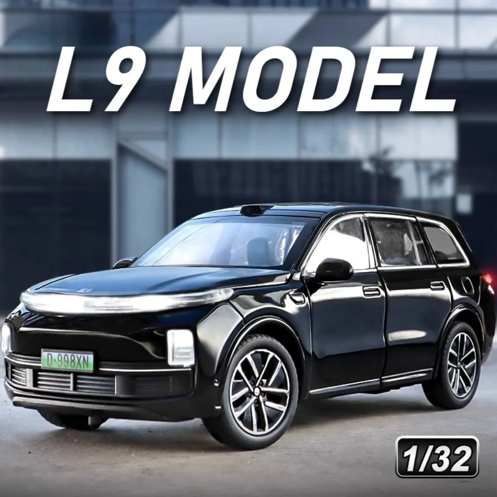 

Масштаб 1:32, ведущий идеальный L9 ONE, модель игрушечного автомобиля, литая под давлением, миниатюрные новые энергетические модели автомобилей, игрушки для мальчиков, внедорожники, украшения
