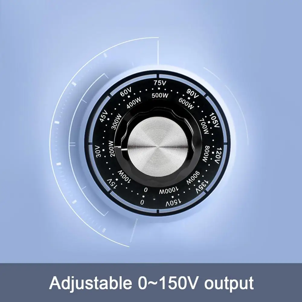 Adjustable Voltage Regulator Power Supply 110V Input 0-150V Output 10A Transformer