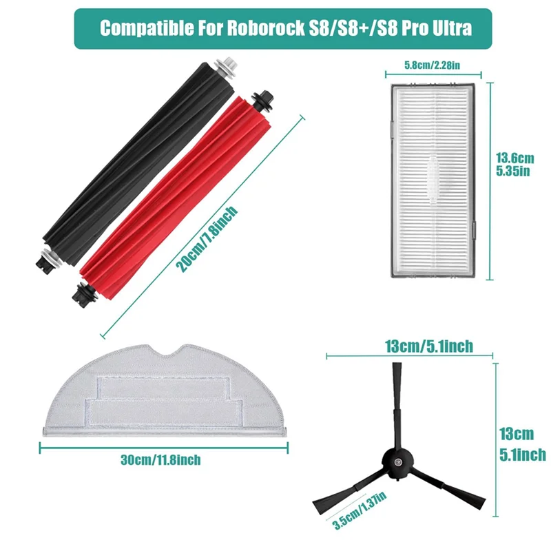 A20M لشاومي Roborock S8 S8 PLUS S8 + S8 Pro مكنسة كهربائية فلتر Hepa ممسحة استبدال القماش