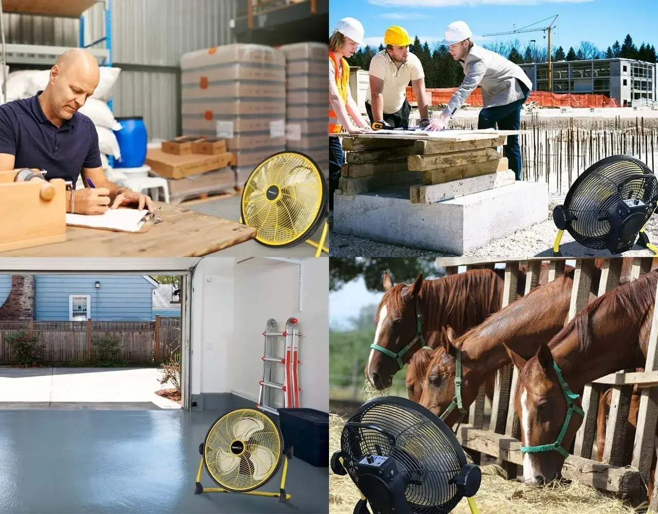 [Discounted Price, Hot Sale!]16" Portable Battery Powered Fan with Metal Blade, 360 Vertical Tilt, 20h Run Time Cordless Battery