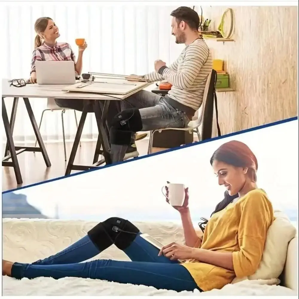 Infrared Heating Electric Knee Heating Pad 3 Heat Levels 5V USB Charging Heated Knee Protector Fast Heating Adjustable Support