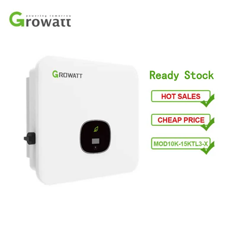 Growatt-Onduleur photovoltaïque sur réseau, contrôleur solaire Carga, interfaces USB et Rs485, 15000W, 10000W