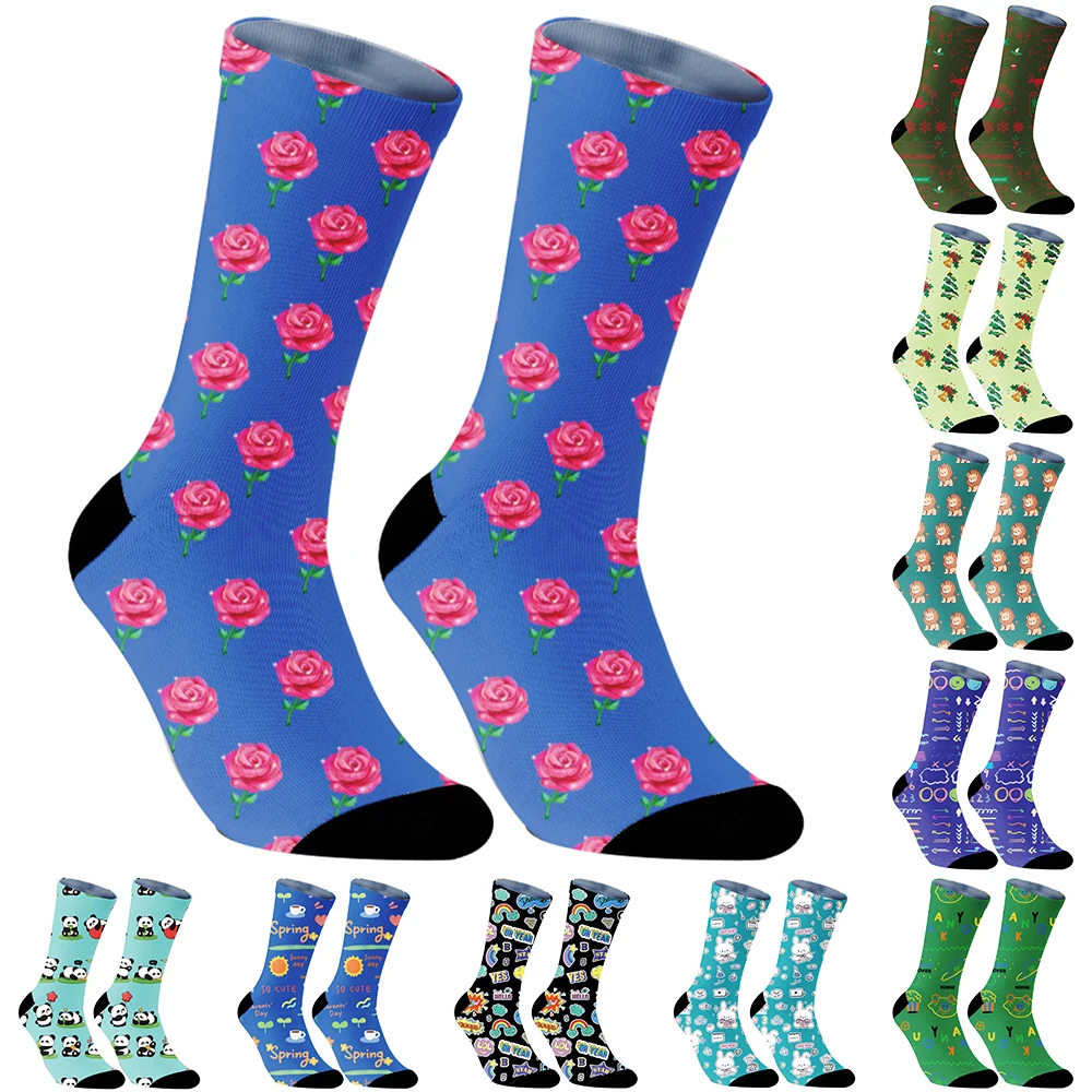 2024 New Summer Print socks Original Socks Colorful Socks Flowers Fruits Candy Cotton Socks