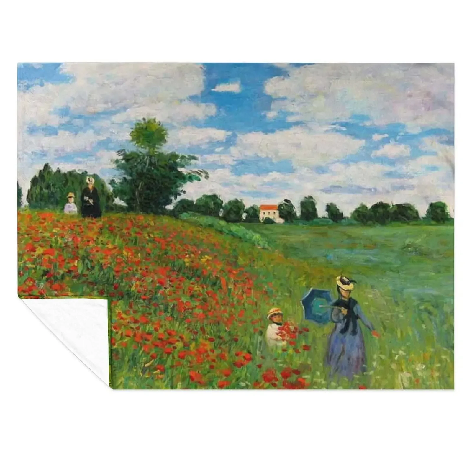 

Landscape by Monet Throw Blanket Flannel Fabric Blankets For Bed for sofa For Baby Blankets