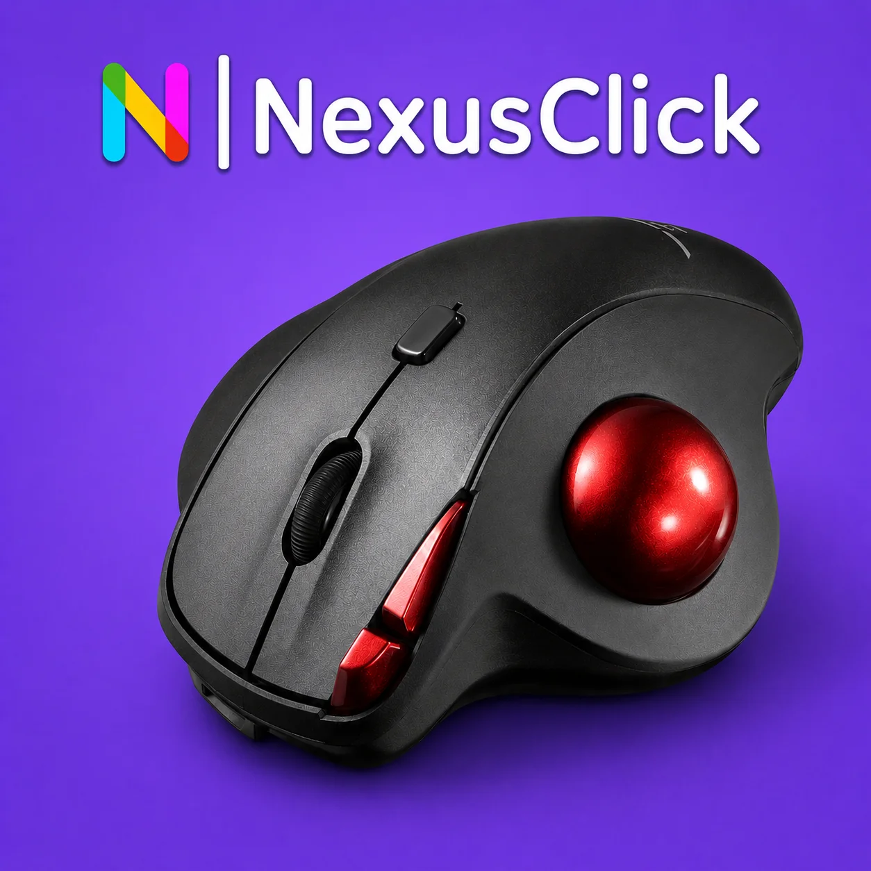 2.4G/Bluetooth Dual-Mode Wireless Trackball Mouse,7-Buttons,DPIAdjustable Rechargeable Vertical Ergonomic Design Trackball Mice