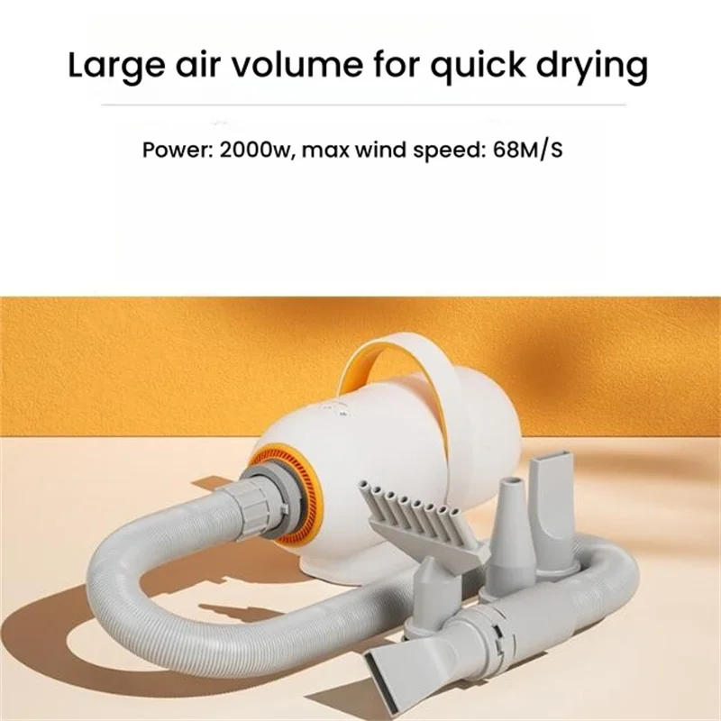منفاخ هواء ومجفف للحيوانات الأليفة متعدد الوظائف مع ‌ جهاز الاستنشاق على الطاولة، مكنسة كهربائية عالية السرعة لشعر الكلاب، معدات تجميل الكلاب