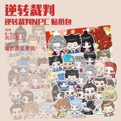 Anime Ace Attorney Phoenix Wright Miles Edgeworth Apollo Justice Cosplay Cartoon Laser Star Film Sticker Bag Paster Decals Xmas