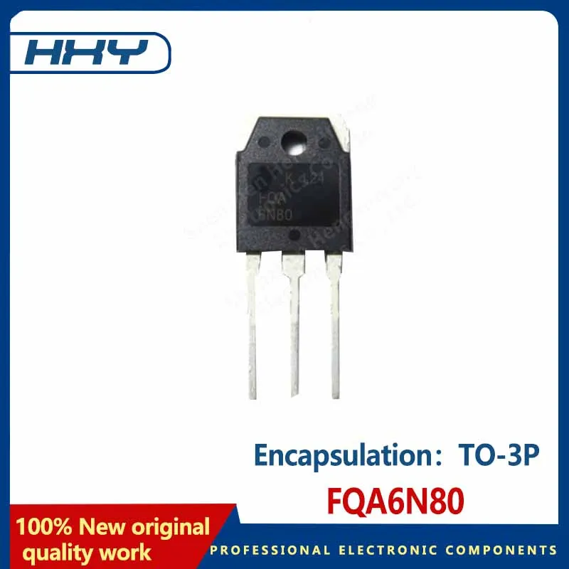 

10pcs FQA6N80 6.3A800V N-channel package TO-3P MOS FET