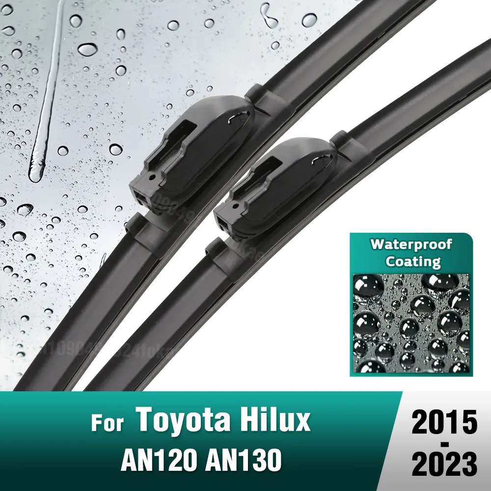 Silicone & rubber  Front Wiper Blades Set For Toyota Hilux AN120 AN130 2015 - 2023 Windshield Windscreen Window 22