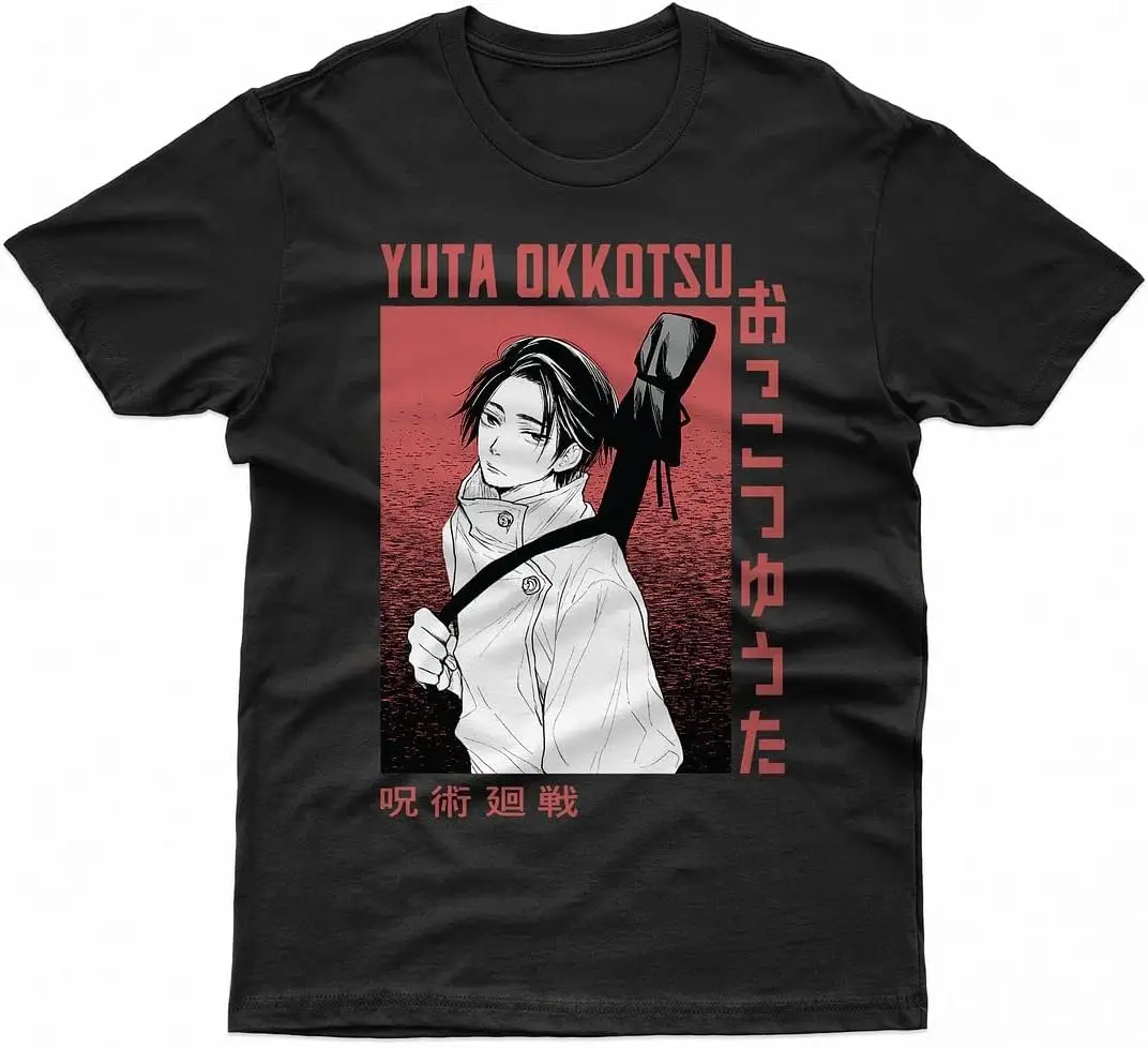 Men's Yuta Okkotsu Shirt Shirt Anime Short Sleeve T-Shirt Japanese Tee Manga Shirts Medium