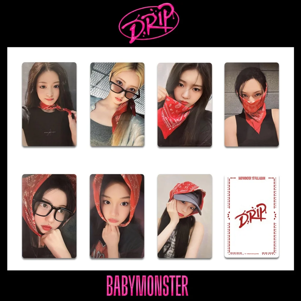 KPOP Babymoster Photocard Albums DRIP Lomo Card Postcard RAMI CHIQUITA AHYEON RORA ASA RUKA Lomo Card Fans Gift