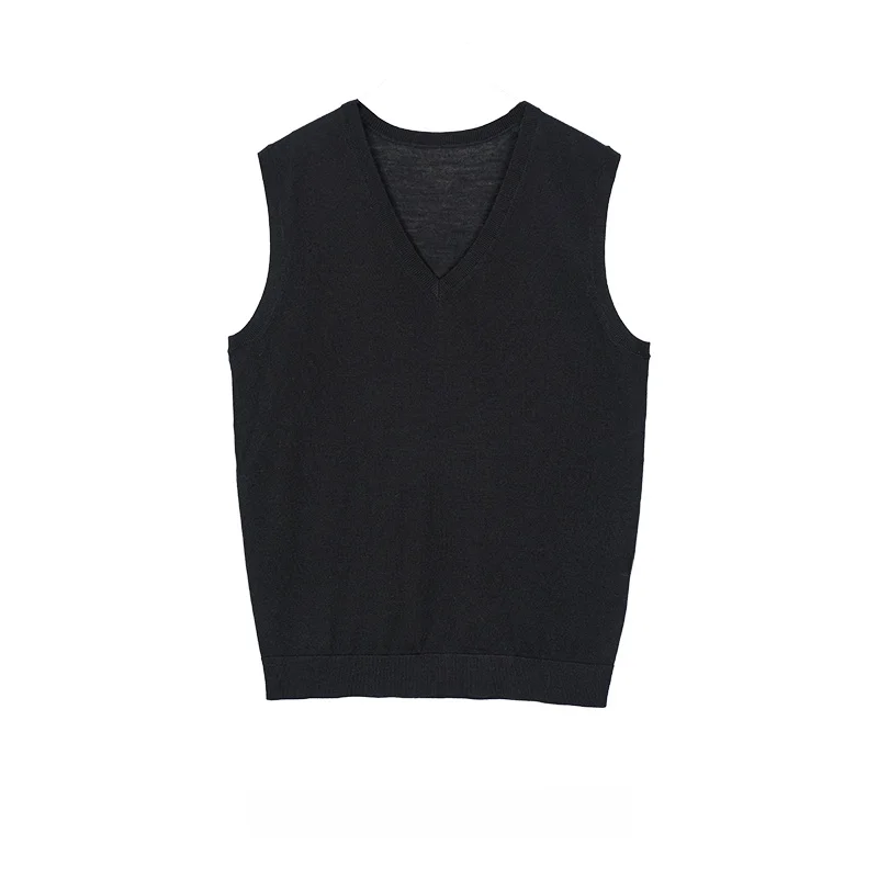 

Ordinary times Early Autumn Minimalist Commute V-neck Knitted Vest Women's Woolen Sweater Casual Fashion Ladies' Knitwear