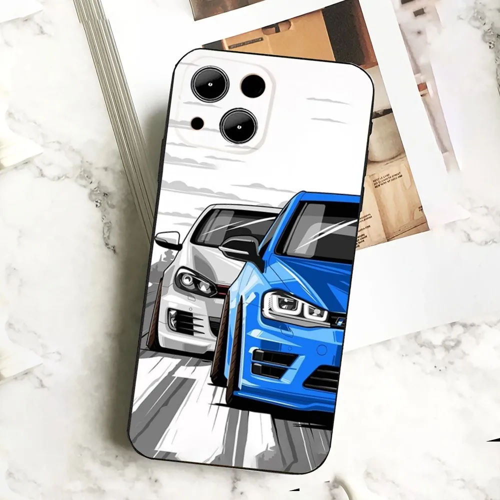 Cool V-VolkswagenES-Golf Car   Phone Case  For IPHONE 15,13,14,12,Mini ,11, Xr, X ,Xs Pro Max 8, 7 Plus Back Cover