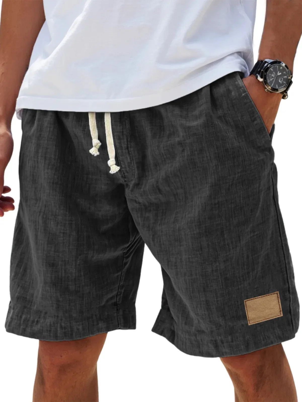 Thumbnail 3 - #6 Trending Mens Cotton Linen Summer Shorts Right Now