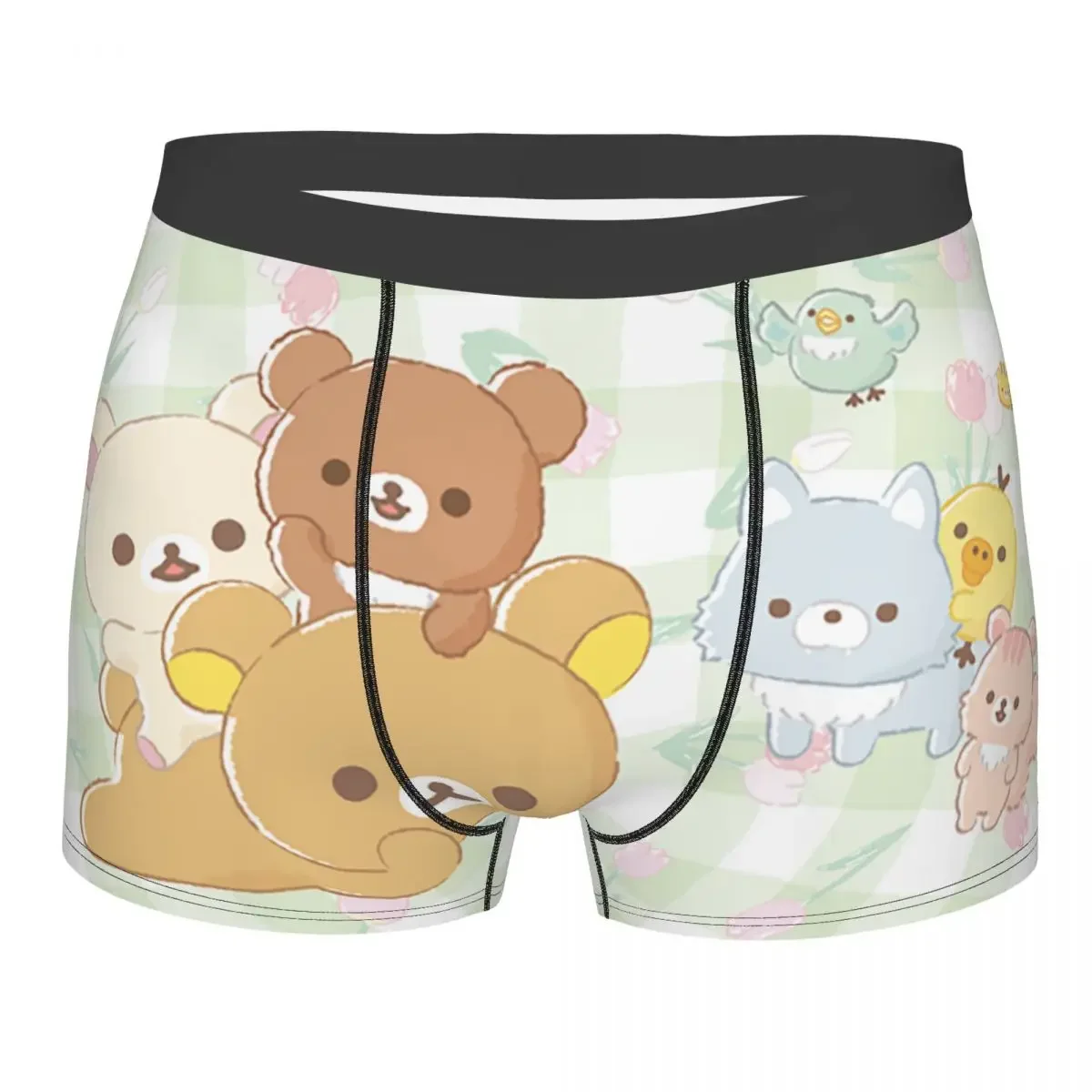 Funny Rilakkuma Bear Underpants Homme Panties Man Underwear Ventilate Shorts Boxer Briefs